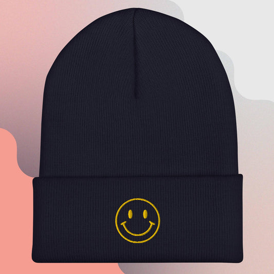 Smiley Cuffed Beanie